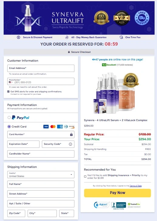 Synevra UltraLift-Secure-Checkout